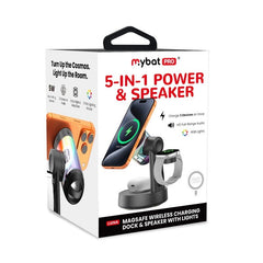 MyBat Pro Luna 5 - in - 1 MagSafe Wireless Charging Dock & Speaker with LightsMyBat Pro