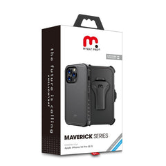 MyBat Pro Maverick Series Case w/ Holster and Tempered Glass for Apple iPhone 14 Pro (6.1)iPhone 14 Pro