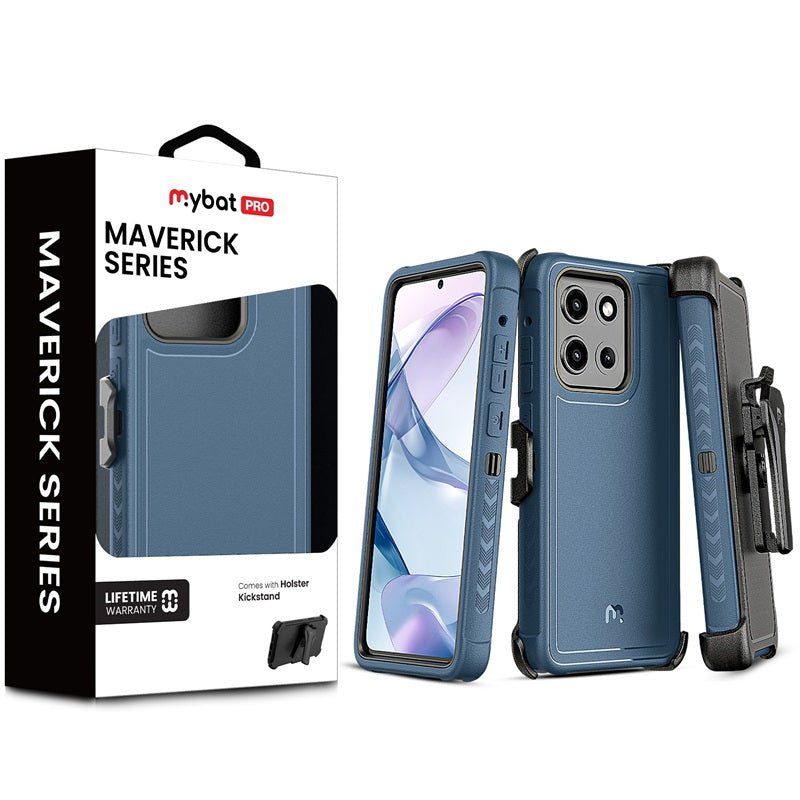 MyBat Pro Maverick Series Case w/ Holster for Motorola Moto G Stylus 5G (2025) - BlueMyBat Pro