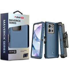 MyBat Pro Maverick Series Case w/ Holster for Motorola Moto G Stylus 5G (2026) / Moto G Stylus 5G (2025) - BlueMybat Pro
