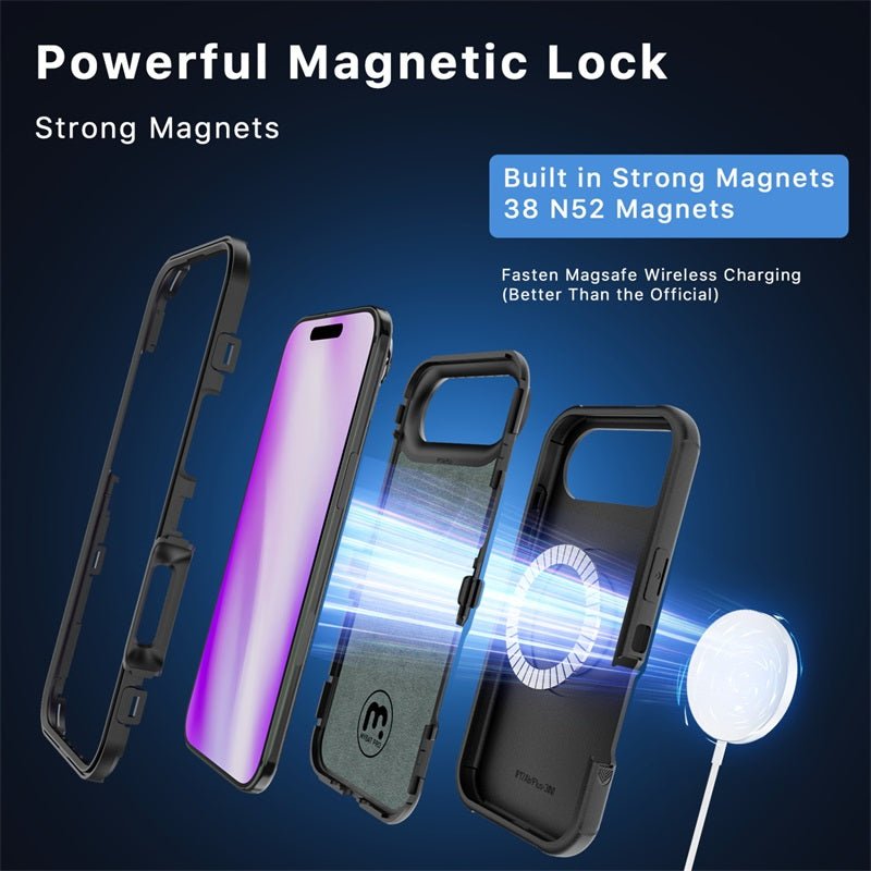 MyBat Pro Maverick Series MagSafe Case w/ Holster and Tempered Glass for Apple iPhone 17 Air - BlackMyBat Pro