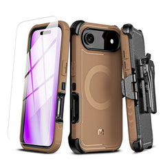 MyBat Pro Maverick Series MagSafe Case w/ Holster and Tempered Glass for Apple iPhone 17 AiriPhone 17 Air