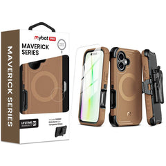 MyBat Pro Maverick Series MagSafe Case w/ Holster and Tempered Glass for Apple iPhone 17 - GreyMyBat Pro