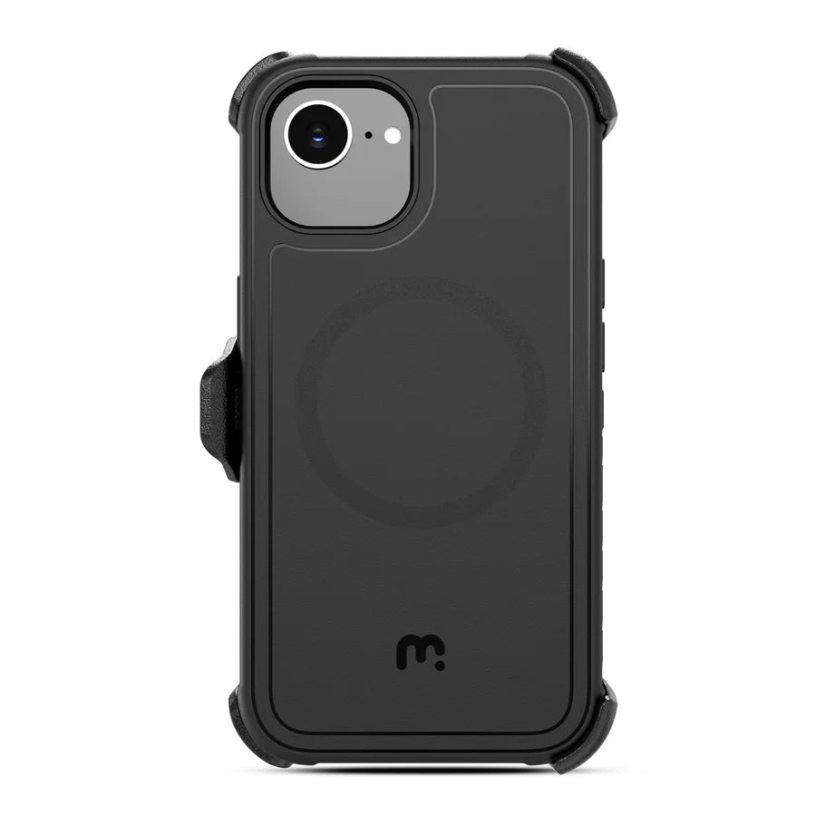 MyBat Pro Maverick Series MagSafe Case w/ Holster and Tempered Glass for Apple iPhone 17e / 16e / 14 / 13MyBat Pro