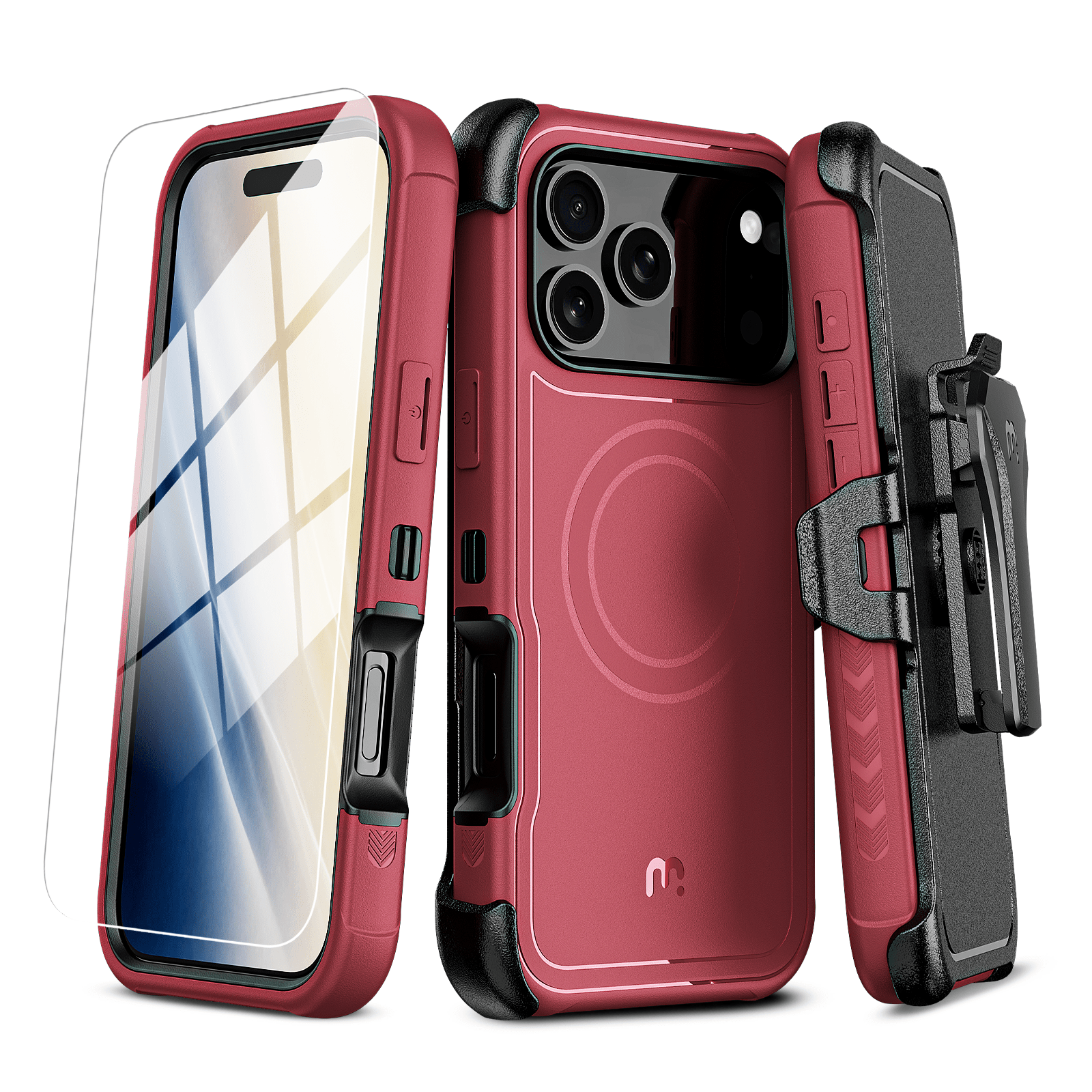MyBat Pro Maverick Series MagSafe Case w/ Holster and Tempered Glass for Apple iPhone 18 Pro Max / 17 Pro MaxMyBat Pro