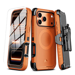 MyBat Pro Maverick Series MagSafe Case with Holster and Tempered Glass for Apple iPhone 17 Pro MaxMyBat Pro