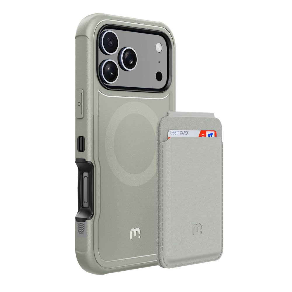 MyBat Pro Maverick Series Rogue Edition MagSafe Case + MagStash Wallet Folio for Apple iPhone 17 Pro Max - GreyMyBat Pro