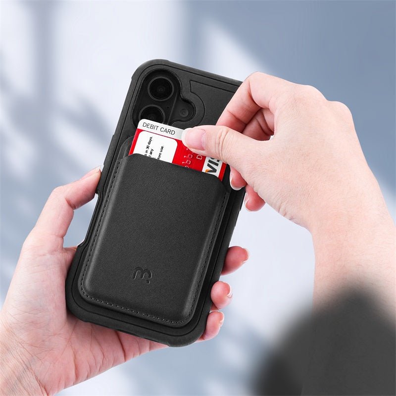 MyBat Pro Maverick Series Utility Edition MagSafe Case + MagStash MagSafe Wallet Folio for Apple iPhone 16