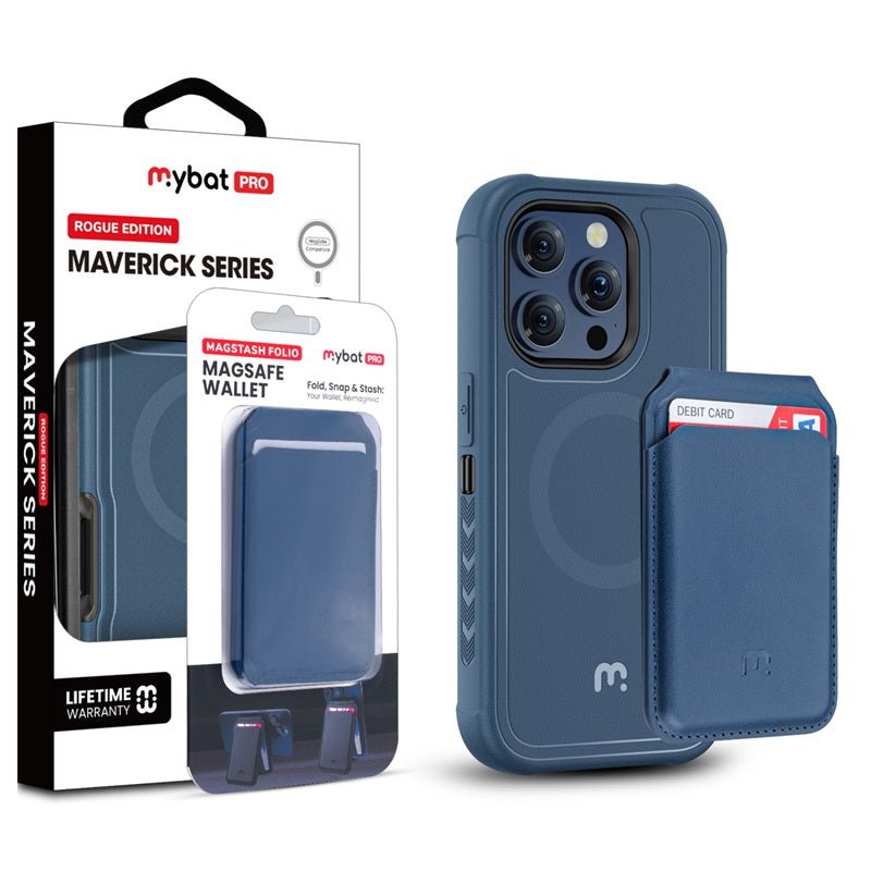MyBat Pro Maverick Series Utility Edition MagSafe Case + MagStash MagSafe Wallet Folio for Apple iPhone 16 Pro
