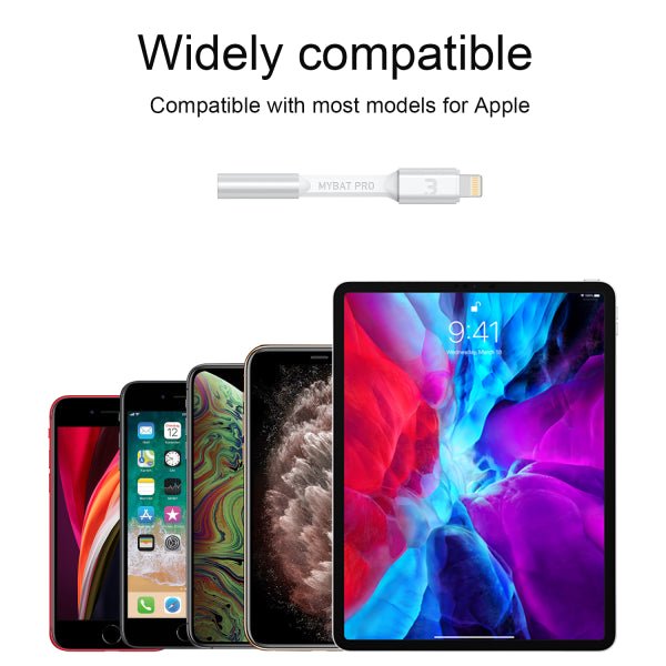 MyBat Pro MFi Lightning Connector to 3.5mm Adapter - WhiteMyBat Pro