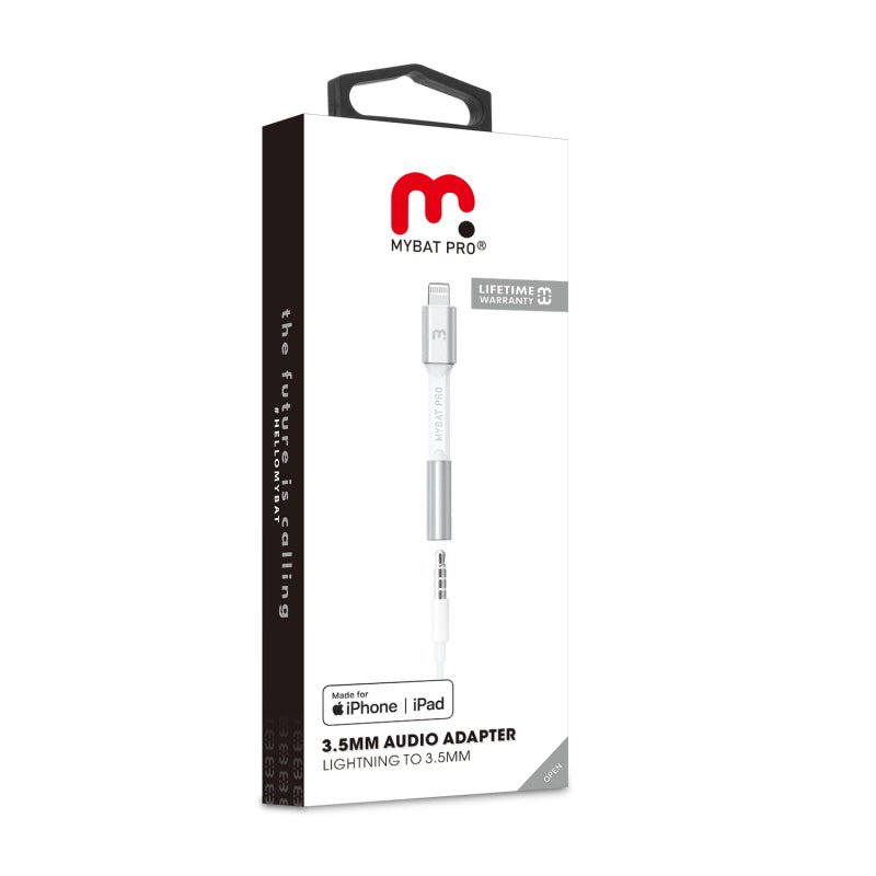 MyBat Pro MFi Lightning Connector to 3.5mm Adapter - WhiteMyBat Pro