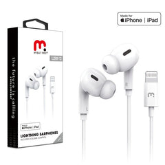 MyBat Pro Mfi Lightning Earphones includes Volume Control - WhiteMyBat Pro