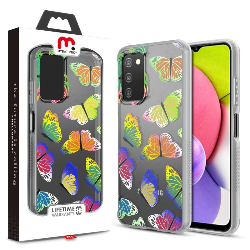 MyBat Pro Mood Series Case for Samsung Galaxy A03s - Neon Butterfies