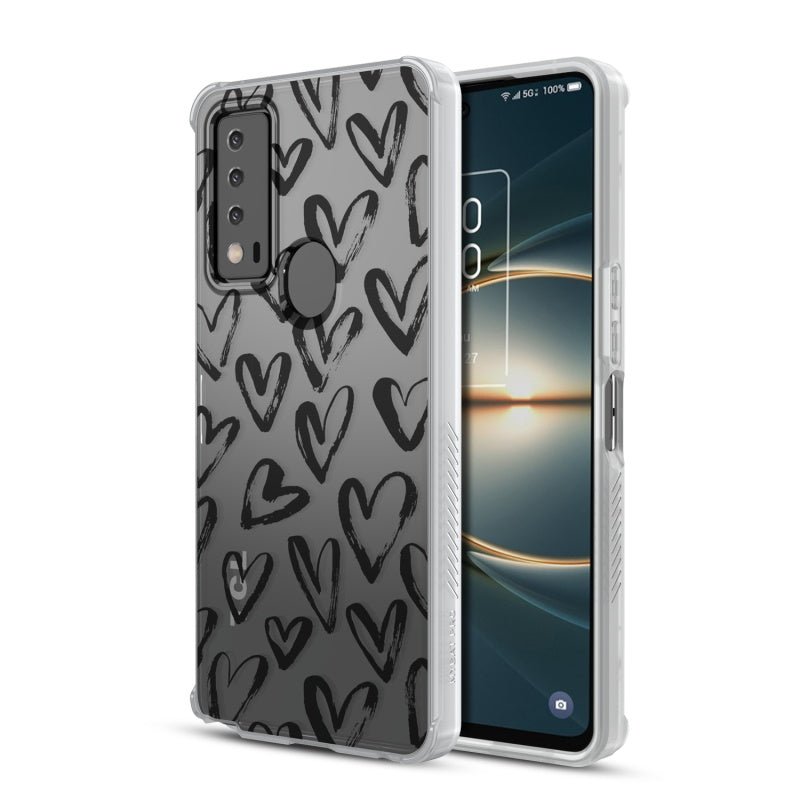MyBat Pro Mood Series Case for TCL Stylus 5G - Black Hearts MyBat Pro Mood Series Case for TCL Stylus 5G - Black Hearts