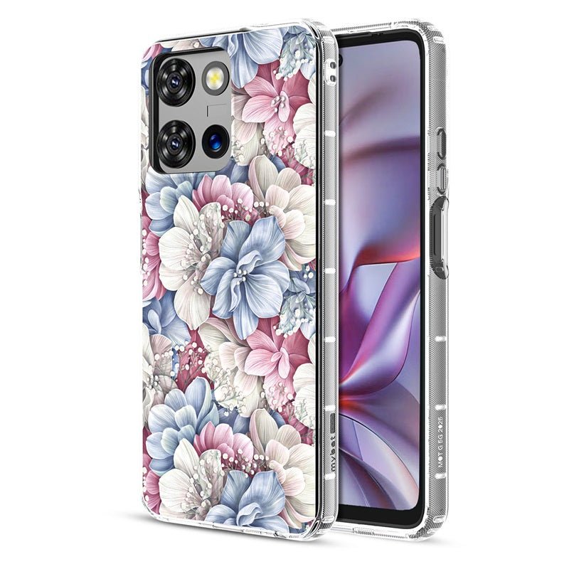 MyBat Pro Mood Series Case (with Diamonds) for Motorola Moto G 5G (2025) - Floral GemsMybat Pro