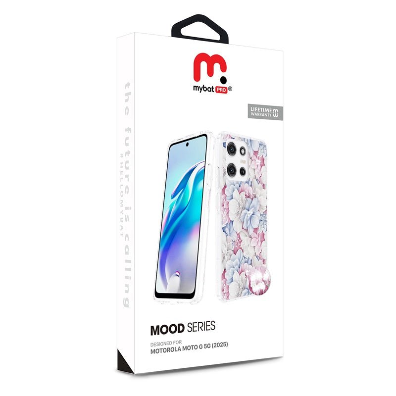 MyBat Pro Mood Series Case (with Diamonds) for Motorola Moto G 5G (2025) - Floral GemsMybat Pro