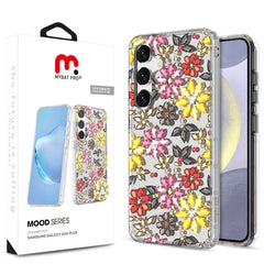 MyBat Pro Mood Series Case (with Diamonds) for Samsung Galaxy S24 Plus - Floral Gems