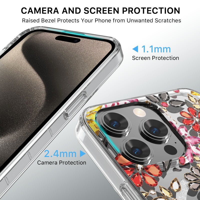 MyBat Pro Mood Series MagSafe Case (with Diamonds) for Apple iPhone 15 Pro (6.1)iPhone 15 Pro