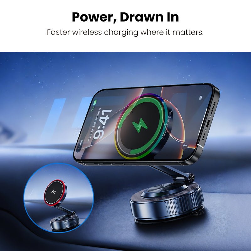 MyBat Pro PowerVac Wireless Charging Magnetic Vacuum Suction Phone MountMyBat Pro