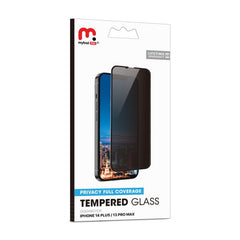 MyBat Pro Privacy Full Coverage Tempered Glass Screen Protector for Apple iPhone 14 Plus (6.7) / 13 Pro Max (6.7) - BlackMyBat Pro