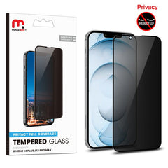 MyBat Pro Privacy Full Coverage Tempered Glass Screen Protector for Apple iPhone 14 Plus (6.7) / 13 Pro Max (6.7) - BlackMyBat Pro