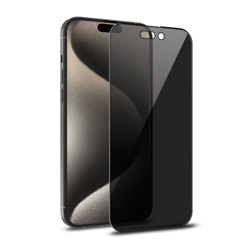 MyBat Pro Privacy Full Coverage Tempered Glass Screen Protector for Apple iPhone 15 Pro (6.1) - BlackMyBat Pro