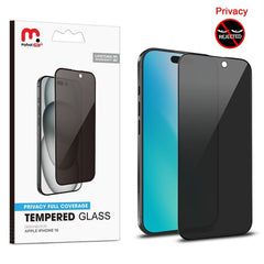 MyBat Pro Privacy Full Coverage Tempered Glass Screen Protector for Apple iPhone 16iPhone 16