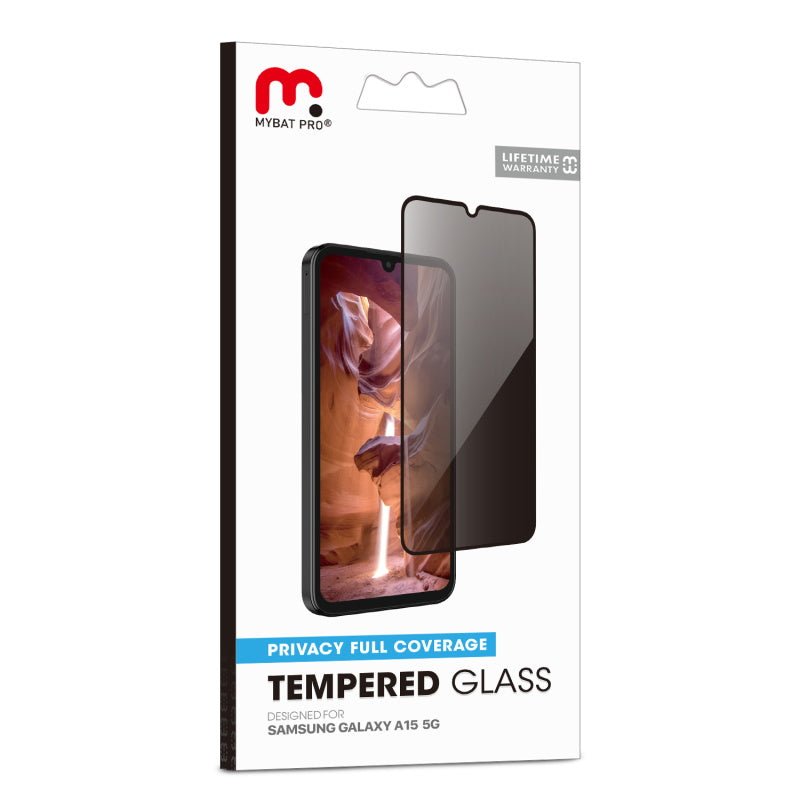 MyBat Pro Privacy Full Coverage Tempered Glass Screen Protector for Samsung Galaxy A15 5GMyBat Pro