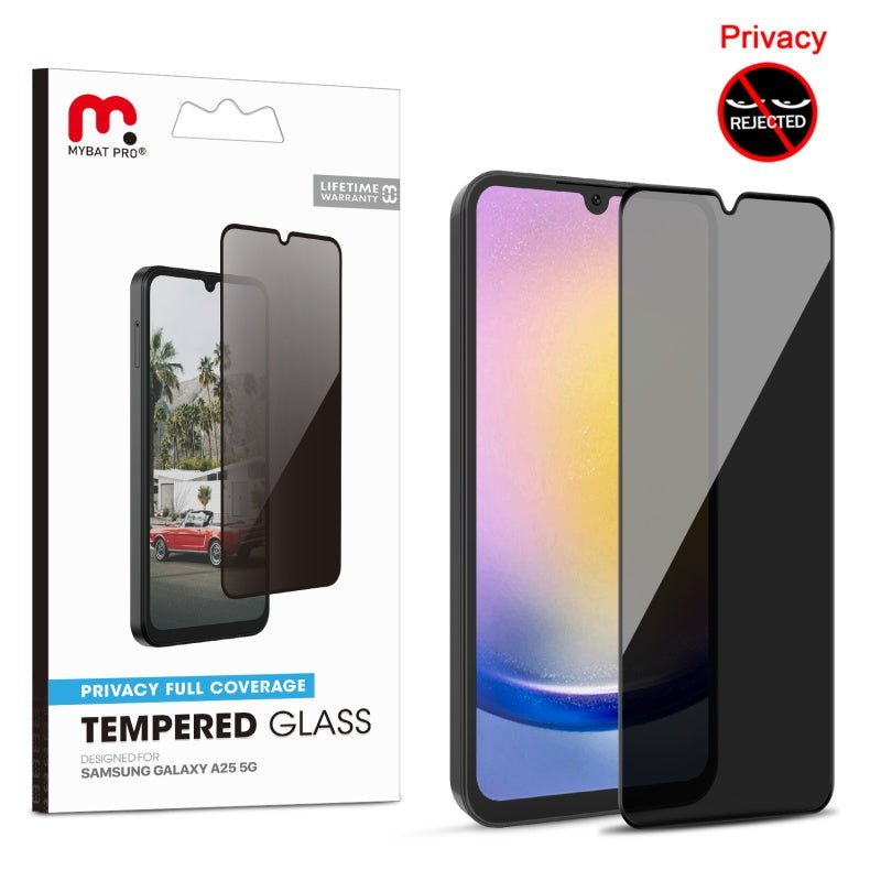 MyBat Pro Privacy Full Coverage Tempered Glass Screen Protector for Samsung Galaxy A25 5GMyBat Pro