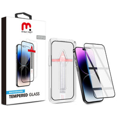MyBat Pro QuickGuard Tempered Glass Screen Protector w/ Installation Tray for Apple iPhone 14 Pro Max (6.7) - BlackMyBat Pro