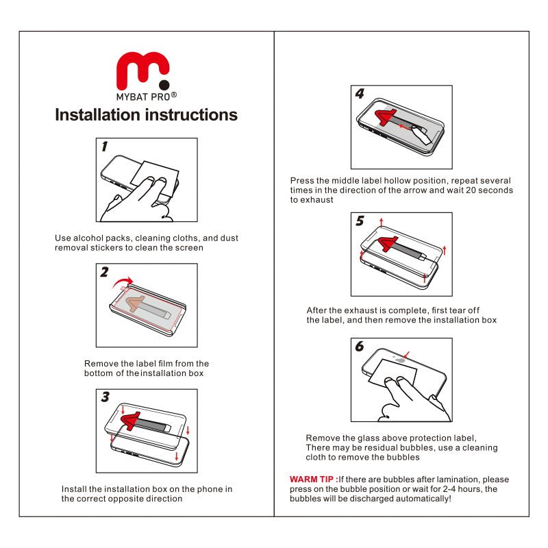 MyBat Pro QuickGuard Tempered Glass Screen Protector w/ Installation Tray for Apple iPhone 15 (6.1) - BlackMyBat Pro