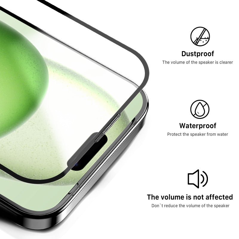 MyBat Pro QuickGuard Tempered Glass Screen Protector w/ Installation Tray for Apple iPhone 15 Plus (6.7) - BlackiPhone 15 Plus