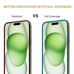 MyBat Pro QuickGuard Tempered Glass Screen Protector w/ Installation Tray for Apple iPhone 15 Plus (6.7) - BlackiPhone 15 Plus