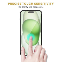 MyBat Pro QuickGuard Tempered Glass Screen Protector w/ Installation Tray for Apple iPhone 15 Plus (6.7) - BlackiPhone 15 Plus