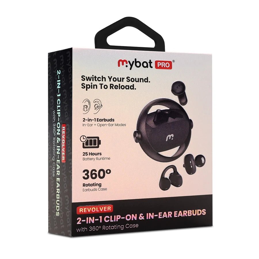 MyBat Pro Revolver 2-in-1 Clip-On & In-Ear Earbuds + Rotating CaseMyBat Pro