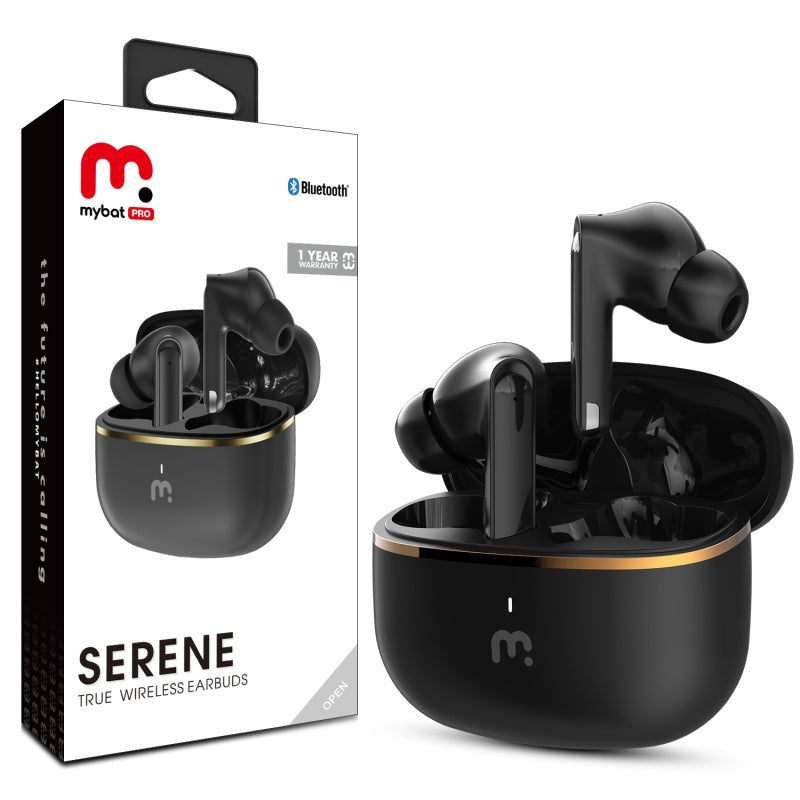 MyBat Pro Serene True Wireless Earbuds with Charging Case - BlackMyBat Pro