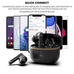 MyBat Pro Serene True Wireless Earbuds with Charging Case - BlackMyBat Pro