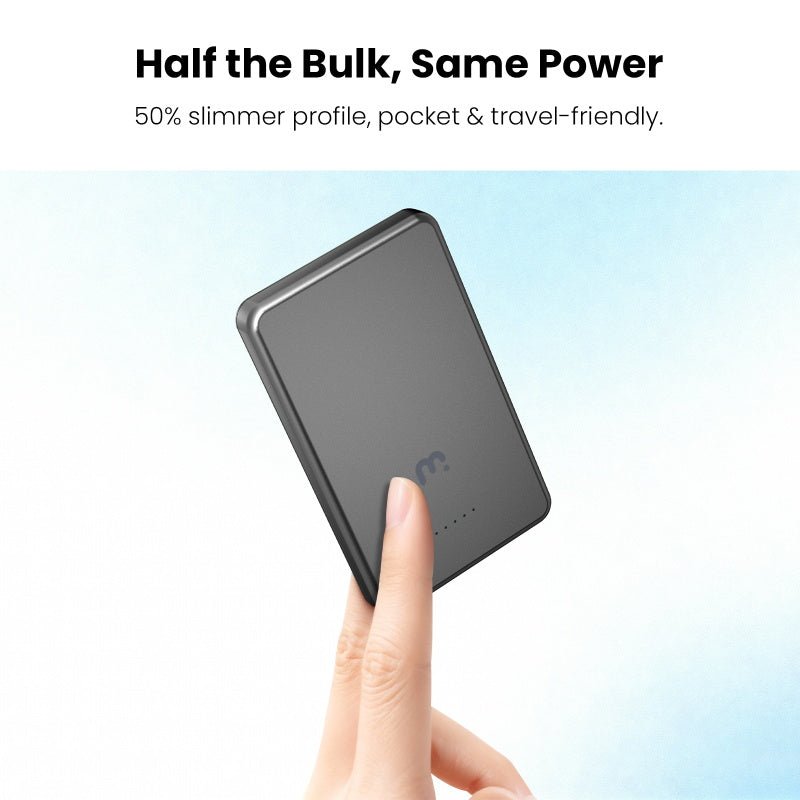 MyBat Pro SolidCore 5000mAh Slim Magnetic Wireless Charging Power Bank with Smartwatch ChargerMyBat Pro