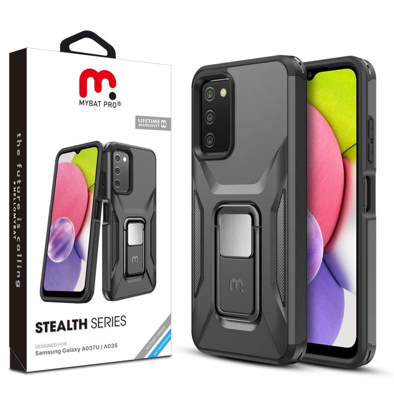 MyBat Pro Stealth Series Case with Kickstand for Samsung Galaxy A037U, A03sMyBat Pro