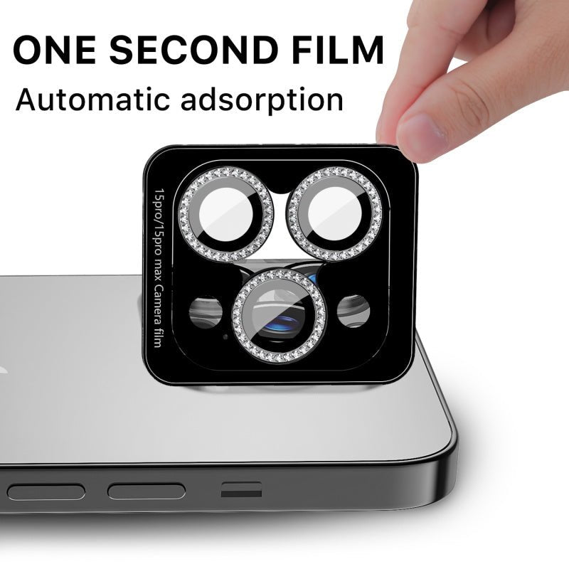 MyBat Pro Tempered Glass GlamCam Lens Protector - GoldiPhone 15 Pro Max