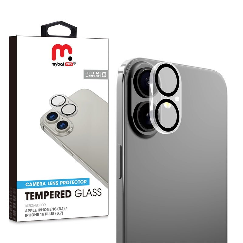 MyBat Pro Tempered Glass Lens Protector (2.5D) for Apple iPhone 16 / 16 PlusiPhone 16