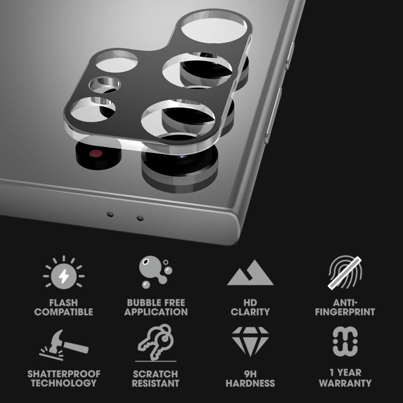 MyBat Pro Tempered Glass Lens Protector (2.5D) for Samsung Galaxy S24 Ultra - Clear