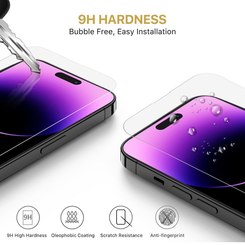 MyBat Pro Tempered Glass Screen Protector (2.5D) for Apple iPhone 14 Pro (6.1) - ClearMyBat Pro