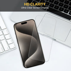 MyBat Pro Tempered Glass Screen Protector (2.5D) for Apple iPhone 15 Pro (6.1) - ClearMyBat Pro