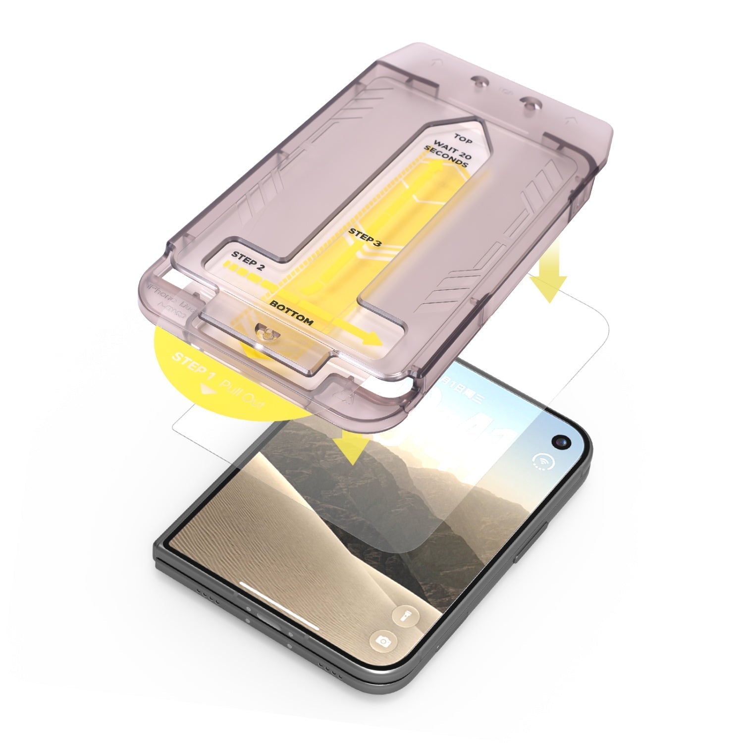 MyBat Pro Tempered Glass Screen Protector with Installation Tray for Apple iPhone Duo - ClearMyBat Pro