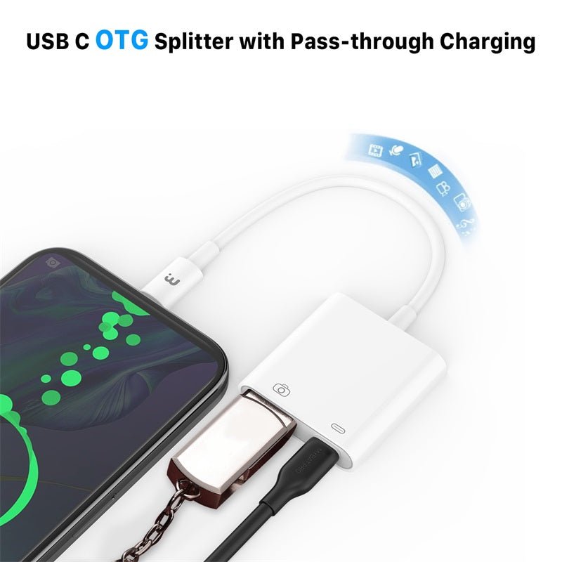 MyBat Pro USB - C OTG Adapter with Power - WhiteMyBat Pro