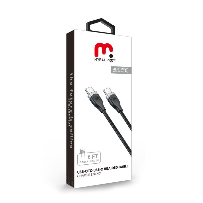 MyBat Pro USB - C to USB - C Braided Cable (L=6 FT)MyBat Pro