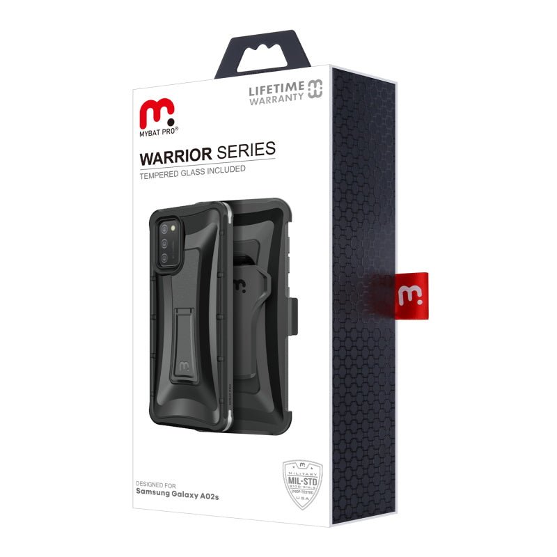 MyBat Pro Warrior Series Case for Samsung Galaxy A02s - Black