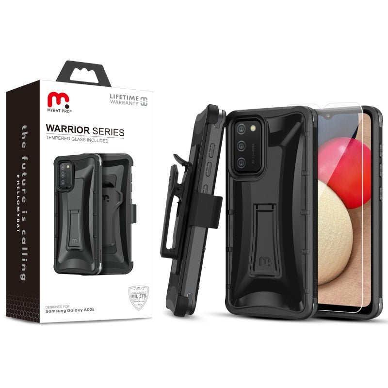 MyBat Pro Warrior Series Case for Samsung Galaxy A02s - Black
