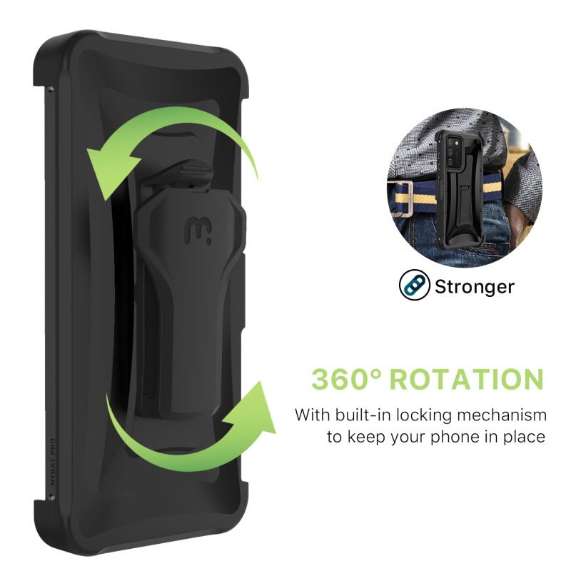 MyBat Pro Warrior Series Case for Samsung Galaxy A02s - Black